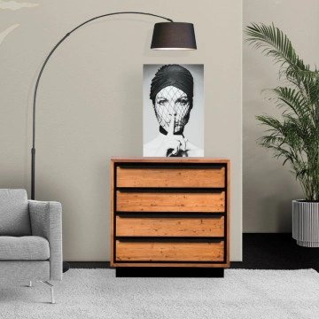 Comoda Lemn masiv Mexicana, 4 sertare, 92 x 48 x 92 cm - Img 4