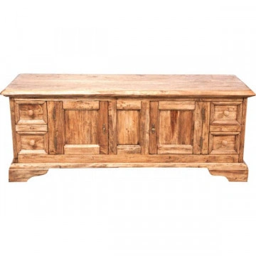 Comoda TV Dolce Toscana natur antik lemn masiv de tei, 150 x 51 x 56 cm - Img 2