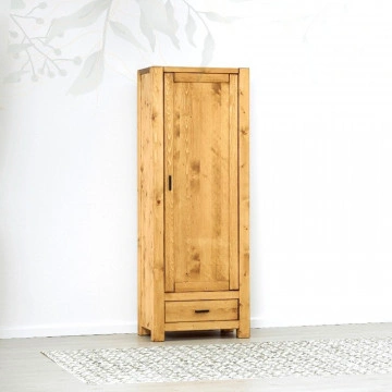 Dulap 1 usa si 1 sertar Ecuador, Lemn masiv rustic, 72 x 45 x 195 cm - Img 3