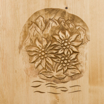 Dulap 2 usi si 1 sertar Ursul Carpatin, Lemn masiv rustic, 65 x 46 x 200 cm - Img 6