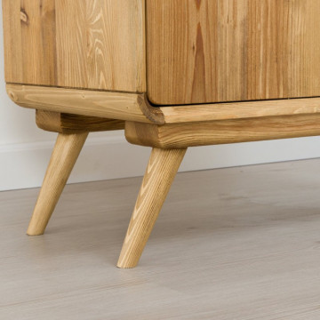 Dulap cu 2 usi 1 sertar Sahara, Lemn masiv rustic, 95 x 55 x 200 cm - Img 7