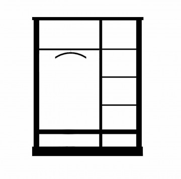 Dulap Inka cu 3 usi si 2 sertare Lemn Masiv, 161 x 60 x 202 cm - Img 3