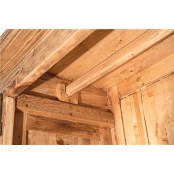 Dulap Toscana cu 2 usi lemn masiv tei, natur antik, 100 x 50 x 210 cm - Img 4