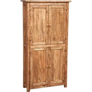 Dulap Toscana cu 4 usi lemn masiv tei, natur antik, 68 x 25 x 130 cm