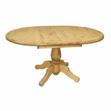 Masa rotunda extensibila din lemn masiv Apuseni, 115/160 cm x 75 cm