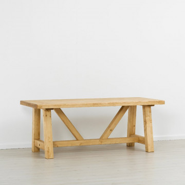 Masa Rustic Chalet Lemn masiv rustic, 200 x 90 x 78 cm - Img 4