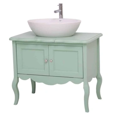 Masca de baie lemn masiv Shabby Rustic cu 2 usi, 90 x 54 x 75 cm - Img 7