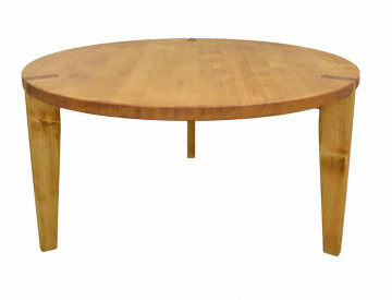Masuta de cafea rotunda, lemn masiv Inka, model B005, Ø 90 x H 45 cm - Img 1
