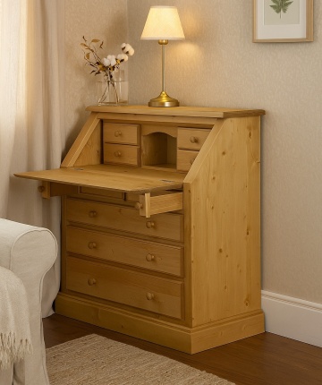 Mobilier birou model B lemn masiv, Inka Flaveur, 104 x 48 x 113 cm - Img 1