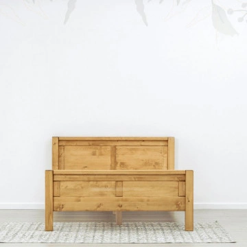 Pat lemn masiv dublu Ecuador, 2 tablii, Lemn masiv rustic, 140 cm, 160 cm sau 180 x 200 cm - Img 6