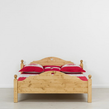 Pat Rustic Flame Pedro, Lemn masiv rustic, 90, 140, 160 sau 180 x 200 cm - Img 5