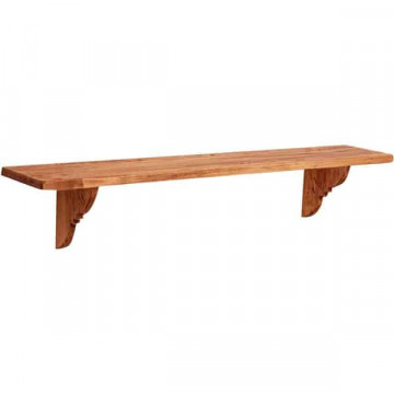 Polita / Raft Dolce Toscana lemn masiv tei, natur antik, 90 x 22 x 22 cm