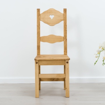 Scaun Rustic lemn masiv, model C-97, 40 x 42 x 101 cm - Img 4
