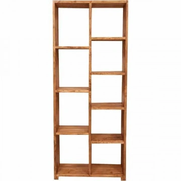 Biblioteca / Etajera Cubic Dolce Toscana lemn masiv de tei natur antik, 82 x 36 x 201 cm - Img 5