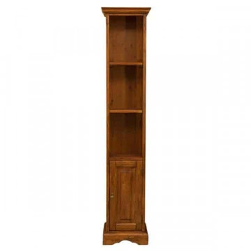 Biblioteca ingusta Toscana lemn masiv tei, nuc antik, 40 x 30 x 196 cm - Img 2