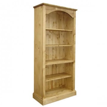 Biblioteca Rustic Apuseni din lemn masiv cu 4 polite, 84 x 38 x 186 cm - Img 2