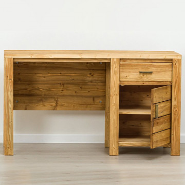 Birou cu 1 usa si 1 sertar Colibri, Lemn masiv rustic, 120 x 50 x 80 cm - Img 4