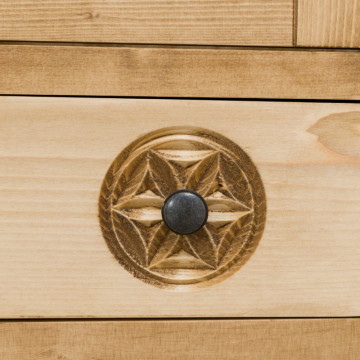 Dulap 2 usi si 2 sertare Rustic Chalet, Lemn masiv rustic, 110 x 65 x 200 cm - Img 6
