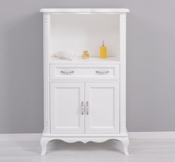 Dulap de baie lemn masiv Shabby Rustic, 85 x 40 x 140 cm - Img 3