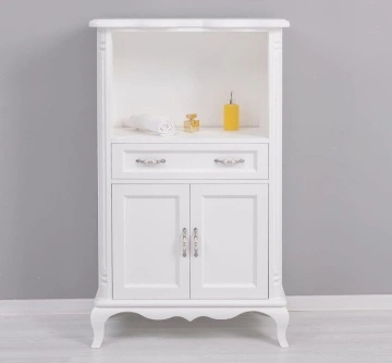 Dulap de baie lemn masiv Shabby Rustic, 85 x 40 x 140 cm - Img 3