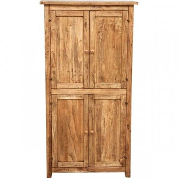 Dulap Toscana cu 4 usi lemn masiv tei, natur antik, 68 x 25 x 130 cm - Img 3