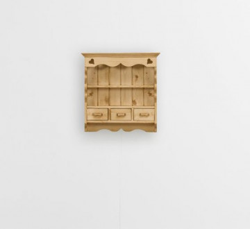 Etajera cu 3 sertare Cabana, lemn masiv rustic, 64 x 20 x 65 cm - Img 2
