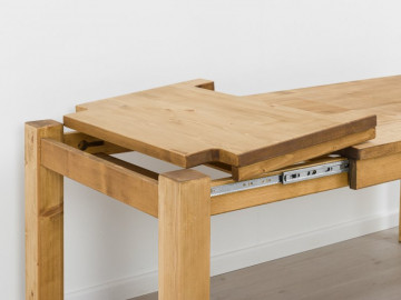 Masa extensibila Ecuador, Lemn masiv rustic, 140/194 x 90 x 78 cm - Img 7