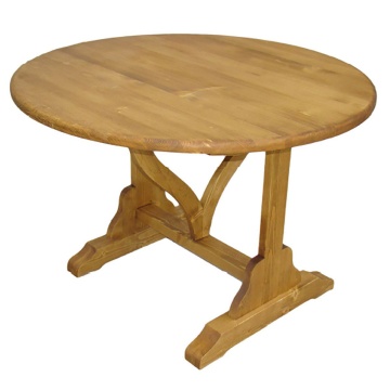 Masa rotunda rustica plianta Dorna lemn masiv, Ø 110 cm - Img 2