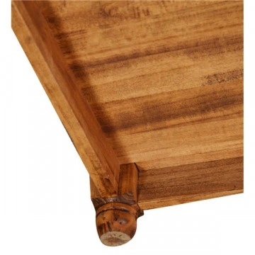 Masuta de cafea Dolce Toscana lemn masiv de tei, nuc antik, 90 x 90 x 45 cm - Img 3