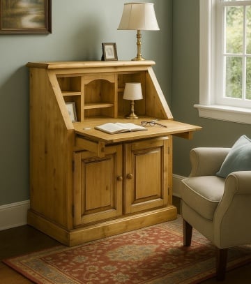 Mobilier birou model A lemn masiv, Inka Flaveur, 104 x 48 x 113 cm - Img 1