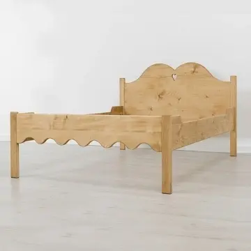Pat Cabana Pino, Lemn masiv rustic, 90, 140, 160 sau 180 x 200 cm - Img 3