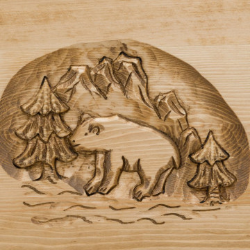 Pat lemn masiv rustic Ursul Carpatin, 140 cm, 160 cm sau 180 x 200 cm - Img 7