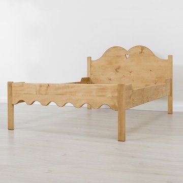 Pat Rustic Flame Pino, Lemn masiv rustic, 90, 140, 160 sau 180 x 200 cm - Img 3