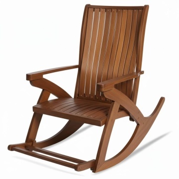 Scaun Balansoar Lemn Masiv Tania, finisaj TEK, 132 x 72 x 120 cm - Img 2