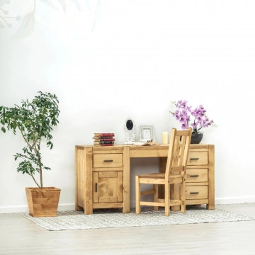 Scaun Ecuador Lemn masiv rustic, 42 x 43 x 101 cm - Img 3