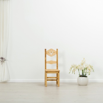 Scaun Rustic Cabana lemn masiv, model cerb, 40 x 42 x 101 cm - Img 3