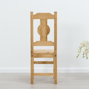 Scaun sculptura pe 1 fata Ursul Carpatin, Lemn masiv rustic, 40 x 42 x 101 cm - Img 3