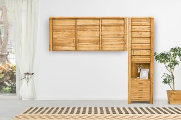 Set mobila dormitor lemn masiv Colibri, 2 piese lemn masiv rustic 03 - Img 1