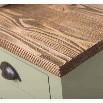 Set mobilier de baie Azore lemn masiv, masca un lavoar + oglinda, 120 x 51 x 75 cm - Img 2