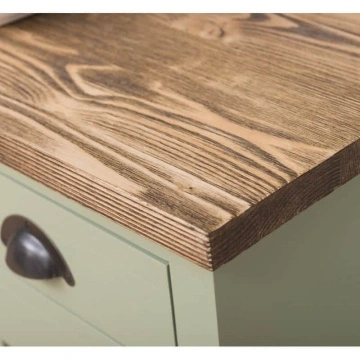 Set mobilier de baie Ohanna lemn masiv, masca un lavoar + oglinda, 120 x 51 x 75 cm - Img 2