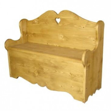 Bancuta in stil Rustic Apuseni lemn masiv, 120 x 45 x 91 cm - Img 2