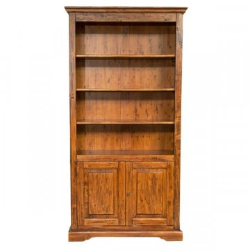 Biblioteca Dolce Toscana lemn masiv de tei nuc antik, 108 x 38 x 211 cm - Img 3