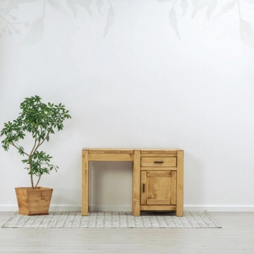 Birou 1 usa si 1 sertar Ecuador, Lemn masiv rustic, 120 x 50 x 78 cm - Img 5