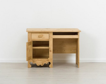 Birou Cabana cu 1 usa si 1 sertar, lemn masiv rustic, 110 x 65 x 76 cm - Img 4