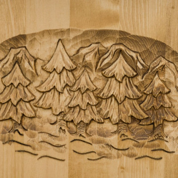 Bufet 5 usi si 5 sertare Rustic Chalet, Lemn masiv rustic, 153 x 38/46 x 200 cm - Img 6