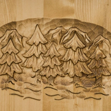 Bufet 5 usi si 5 sertare Rustic Chalet, Lemn masiv rustic, 153 x 38/46 x 200 cm - Img 6