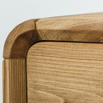 Comoda / Bufet TV 2 usi 3 sertare si nisa Sahara, Lemn masiv rustic, 100 x 40 x 85 cm - Img 6