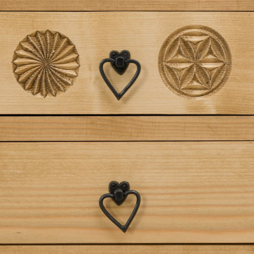 Comoda cu 4 sertare Ursul Carpatin, Lemn masiv rustic, 52 x 38 x 85 cm - Img 2