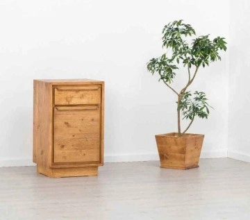 Comoda Lemn Masiv Mexicana, 1 usa si 1 sertar, 52 x 45 x 85 cm - Img 4