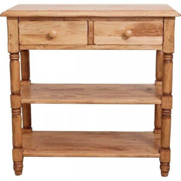 Consola Dolce Toscana cu 2 sertare natur antik, 80 x 38 x 80 cm - Img 4